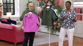 Denim & Co. Heritage Easy Stretch Elbow Sleeve Denim Jacket on QVC