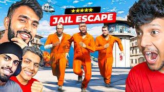 FINALLY WE ESCAPE THE JAIL! @TechnoGamerzOfficial @MrLazyAssassin  GTA 5 GRAND RP!