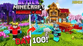 I Survived 100 Days in Better Minecraft Hardcore Mod (Hindi)