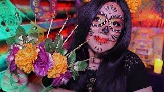 ASMR Doing Your Detailed Mexican Themed CATRINA MAKEUP Roleplay