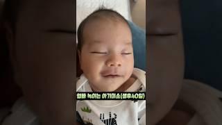 엄마 아빠 녹여버리는 아기미소(생후40일) #shorts 【체코커플】