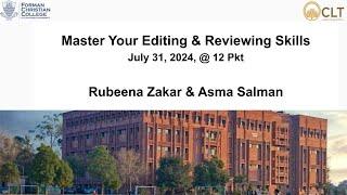 Master Your Editing & Reviewing Skills