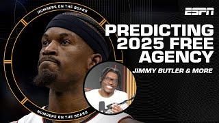 We predict 2025 FREE AGENCY  Jimmy Butler, Rudy Gobert and MORE  | Numbers on the Board