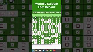 Students Monthly Fees Record in Ms Excel 365  #monthlyfees in ms excel 365 like a Pro #excel