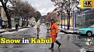 Beautiful Snow Walk in Kabul Afghanistan || 4k [2025]