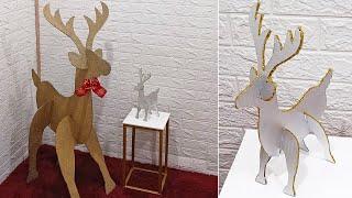 Make your CHRISTMAS REINDEERS at home  Christmas decoration with cardboard - How to Decorate