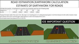 ESTIMATION OF ROAD|| EARTHWORK CALCULATION