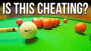 Crazy Snooker Cheap Golf Ball Challenge