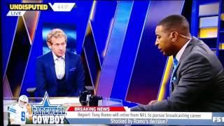 Chris Carter slips on live tv