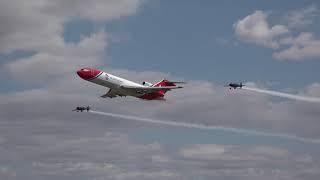 My view of RIAT Friday 15th July 2022 2Excel Boeing 727 and 2 Blades Extra 300  arrival 4K