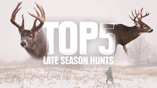 Top 5 Late Season Bowhunts!  Some Of Our BEST Bucks!