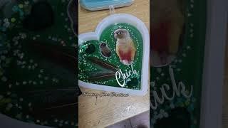 Feather Memorial Heart for Chick