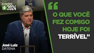 José Luiz Datena se irrita com Pablo Marçal e o agride com cadeira durante Debate na Cultura