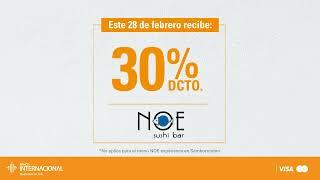 Disfruta el 30% de descuento en NOE sushi bar