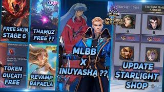 UPDATE STARLIGHT SHOP NOVEMBER, MLBB X INUYASHA ??, FREE EPIC SKIN, THAMUZ 11.11 -MLBB UPCOMING SKIN