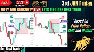 Live Nifty intraday trading | Bank nifty live trading | Live options trading | 3rd JAN 2025 dhan