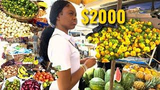 BACK IN JAMAICA WITH $2000 FOR SHOPPING AT THE MARKET| Jamaica Diaries EP. 9| Kayy Moodie