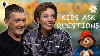 Antonio Banderas & Olivia Colman ANSWER Questions From KIDS  Paddington In Peru Interview