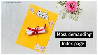 How to make index page/Index page decoration/Index design for project/Index page for project file