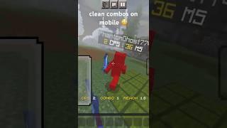 clean combos on mobile.. #mobile #minecraft #bedrock #mcpe #gaming #zeqa #touch #zeqaboxing