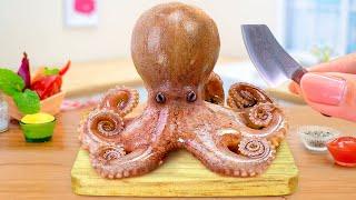 Yummy Miniature Cooking Octopus Curry in Mini Kitchen (ASMR)