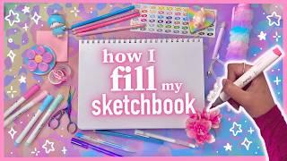 how I fill my sketchbook & overcome art block