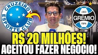 FOI CONFIRMADO! GRÊMIO ACEITA FECHAR NEGÓCIO DE R$20 MILHÕES POR ARGENTINO! | NOTÍCIAS CRUZEIRO