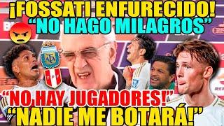 FOSSATI FURIOSO PELE4 CON PERIODISTAS! NO RENUNCIARÁ! "NADIE ME BOTA, NO HAGO MILAGROS" CONFERENCIA