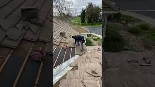 Tile Roof Repair  #roofing #construction #roofinglife #satisfying #rooferlife #roofer #diy