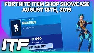 Fortnite Item Shop *NEW* INFECTIOUS EMOTE! [August 18, 2019] (Fortnite Battle Royale)