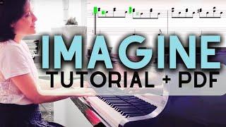 TUTORIAL IMAGINE al PIANO + SPARTITO FACILE