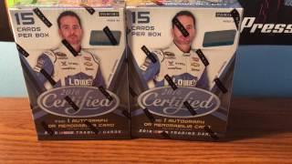 2016 Panini Certified Racing NASCAR 2 Box Blaster Break #12-13