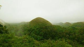 Philippines Chocolate Hills in Bohol island by drone