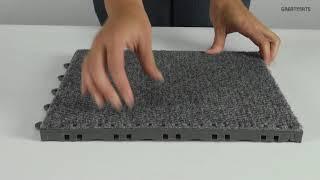 Modular Carpet Squares - Snap Together Carpet Tiles with Raised Base