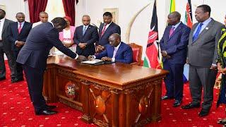 Raila,Kalozo,Ruto,Gachagua at KICC as Ruto Signs IEBC Bill Into law!!(Nadco Report)!