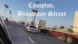 (French) Oct. 2018 Compton, Broadway Street chilling cruising night