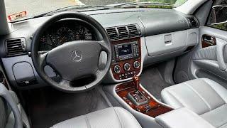 2002 Mercedes-Benz ML500 with 53k miles. Brilliant Silver over Gray leather Drive video 7/25/24