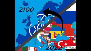 Alternate Future Of Europe With Flags | 2022-2100 | JT Mapping