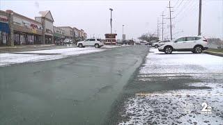 Snow covers Westminster in Carroll County