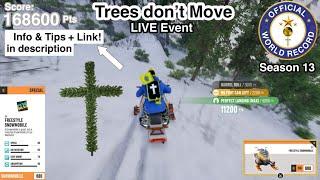 Trees don’t Move, LivE* • World Record • 168k pts • using Snowmobile via Lb* in Riders Republic