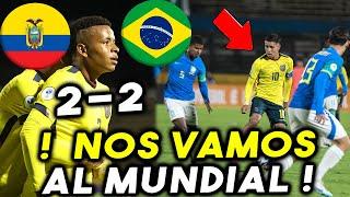 ¡SHOW DE GOLES! 2-2 ECUADOR VS BRASIL SUB 17 SUDAMERICANO 2023 RESUMEN Y GOLES HOY LA TRI 