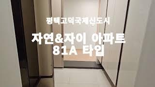 평택고덕국제신도시 자연앤자이아파트 84A 타입 실내 영상입니다.