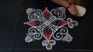 Daily use rangoli design || simple kolam || daily muggulu || easy rangoli design