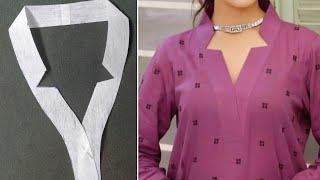 Overlap Neck Design Cutting | Patti Wala Gala | @TaimoorStitches512