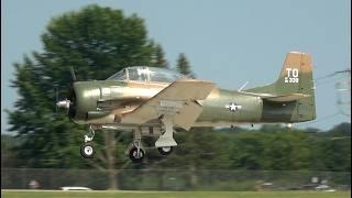 EAA AirVenture Oshkosh 2024 Monday July 22, 2024 Airailimages Airshow America T-28 F-16