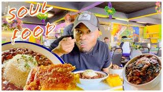 Soul Food | New Orleans Finest Restaurant - Huge Rice and Beans + Baked Mac and Cheese + Cornbread