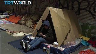 Cardboard Shelter: Brussels homeless people given tents to sleep