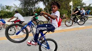 KID Wheelies BIKE With NO BRAKES! // COLLECTIVE BIKES WEST PALM BEACH RIDEOUT!