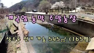 NO.297 영천땅 계곡옆 농막 전기 상수도 있는 주말농장 545㎡ (165평)