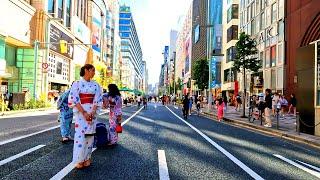 【4K60】東京銀座周辺を散策！お洒落すぎる街並み(Japan Walking Tokyo Ginza)